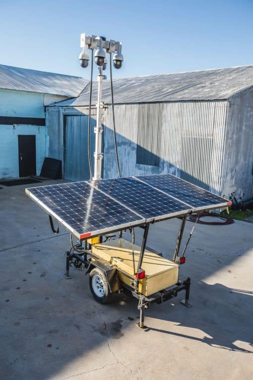 PTZ mobile solar camera trailer