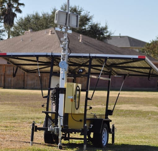 PTZ mobile solar camera trailer